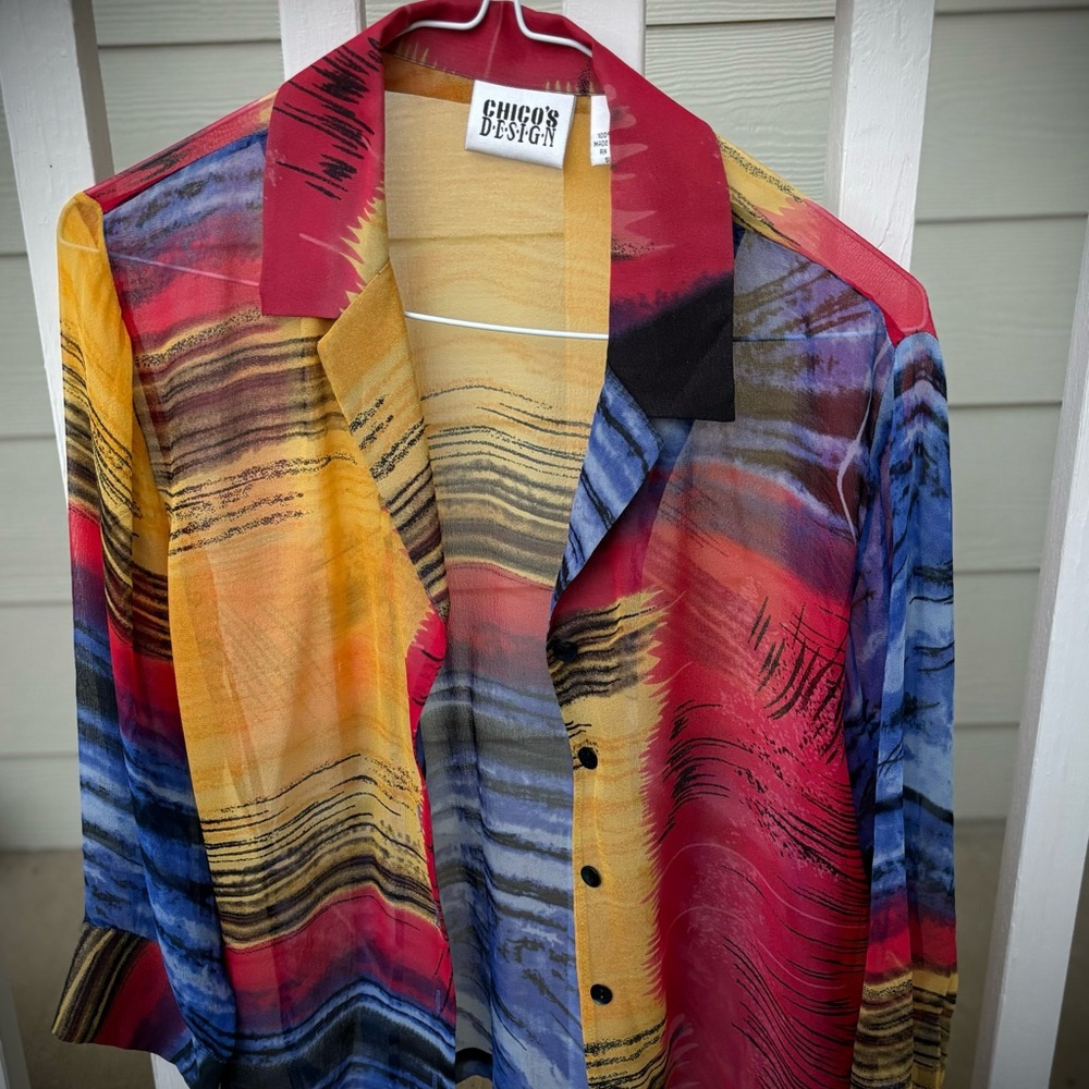 Multi color shirt or jacket cover up